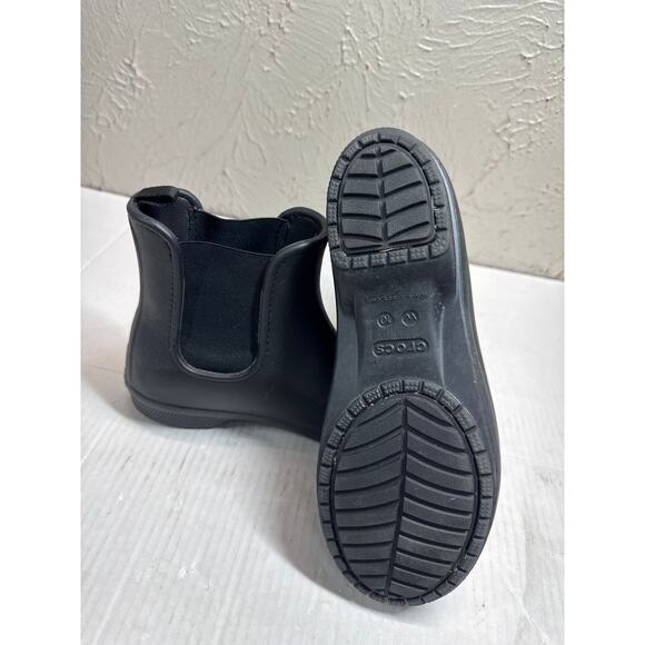 Crocs Freesail Chelsea Waterproof Boots Womens Black Dual Comfort 204630 Size 10 - Picture 6 of 6